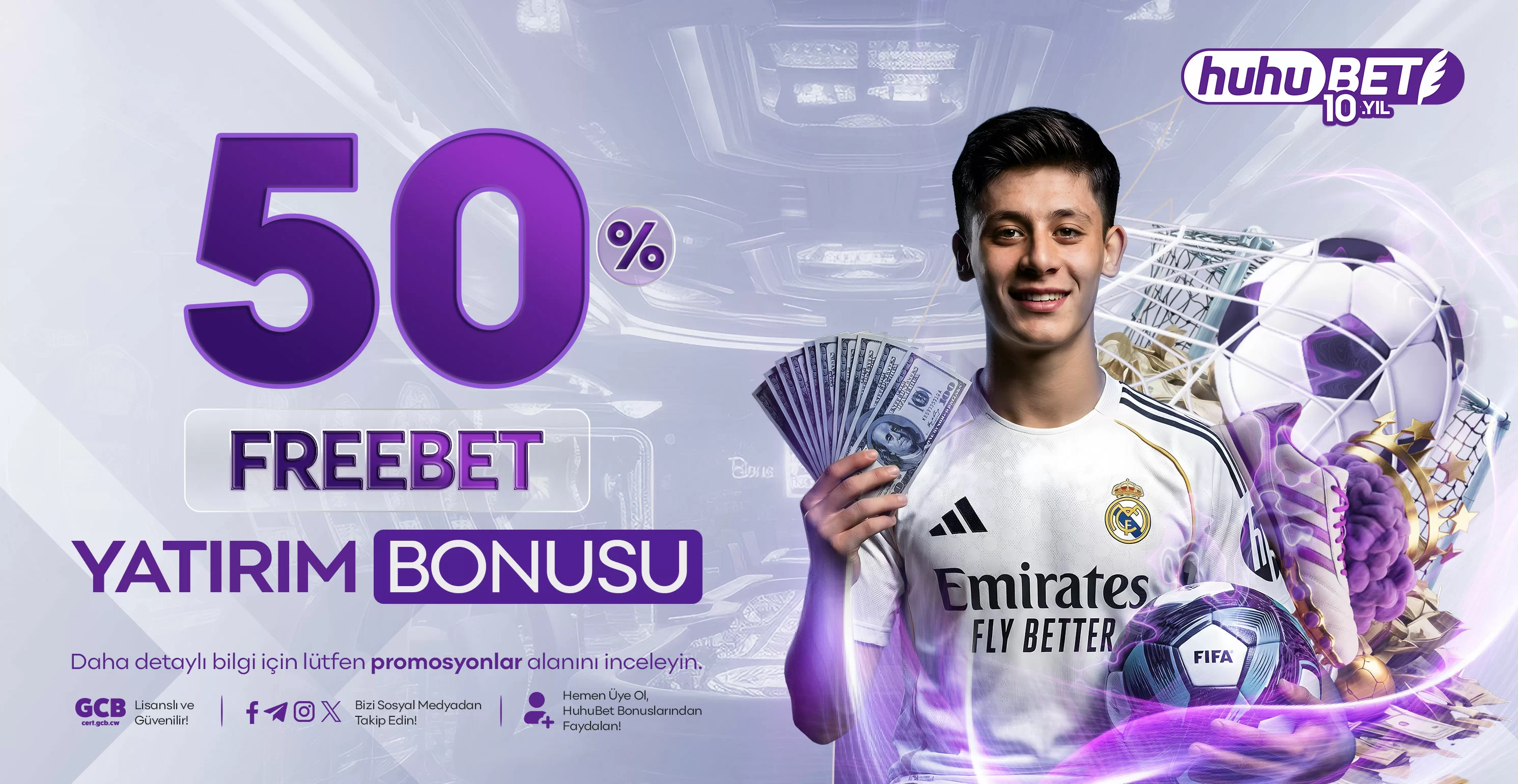 %50 free bet yatırım bonusu