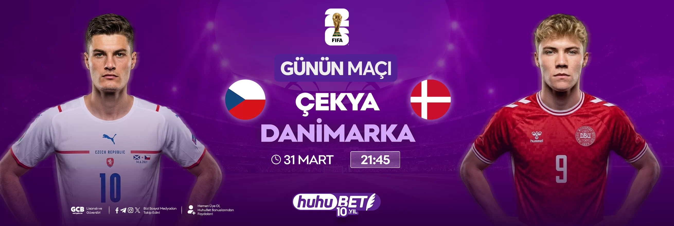 Çekya &ndash; Danimarka play-off finali maç görseli